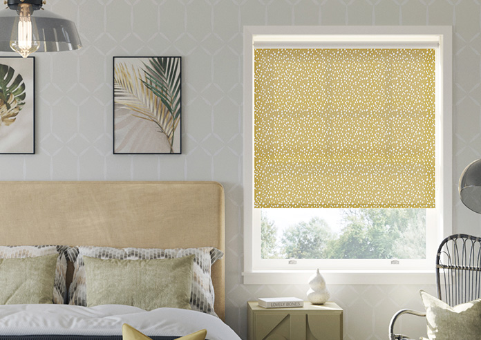 Dots and Spots, Canary Yellow - Twist&Fit Roller Blind - Image 3